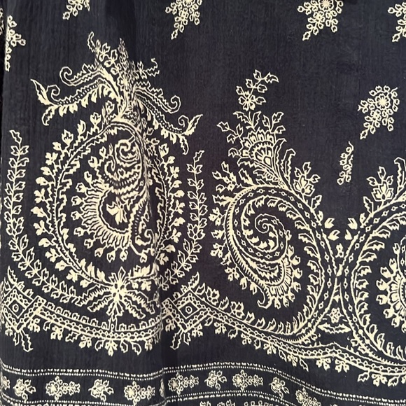 Sea New York Navy Paisley Bandana Print Long Sleeve Blouse Size 2 - Picture 5 of 6